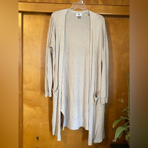 Tan open front duster cardigan - Picture 1 of 2